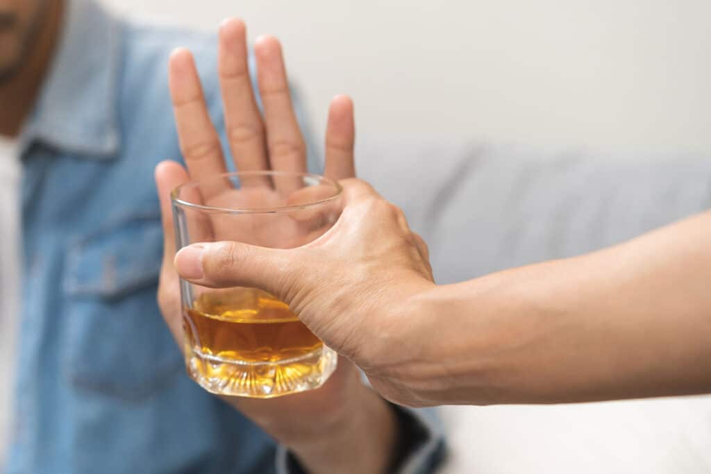 not drinking alcohol